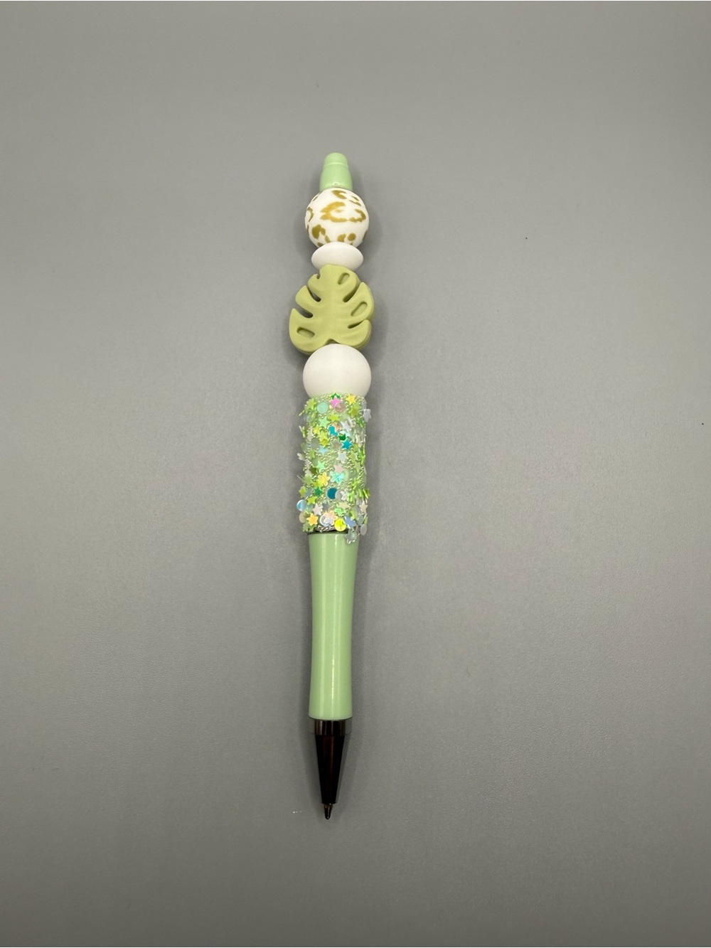 Sparkly Green Decorative Pen  - Handmade #O0150C